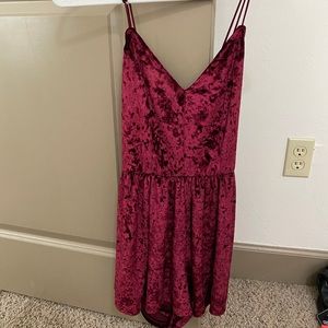 Red velvet romper
